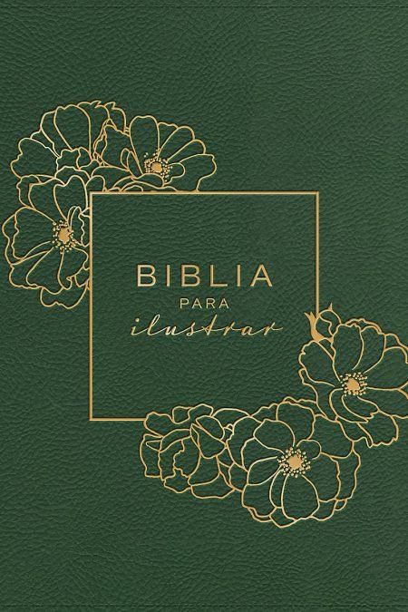 Reina Valera 1960 Biblia para ilustrar, verde símil piel
