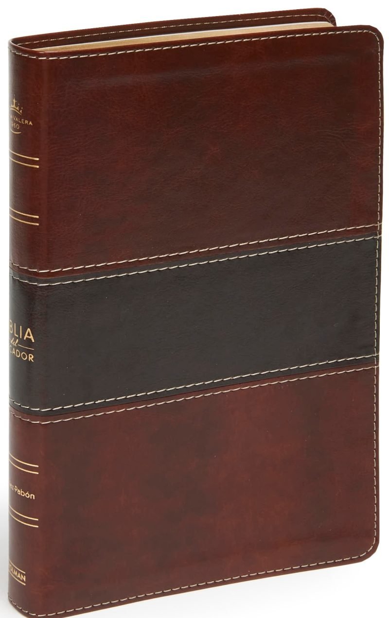 Biblia del Pescador, letra grande, caoba símil piel RVR 1960