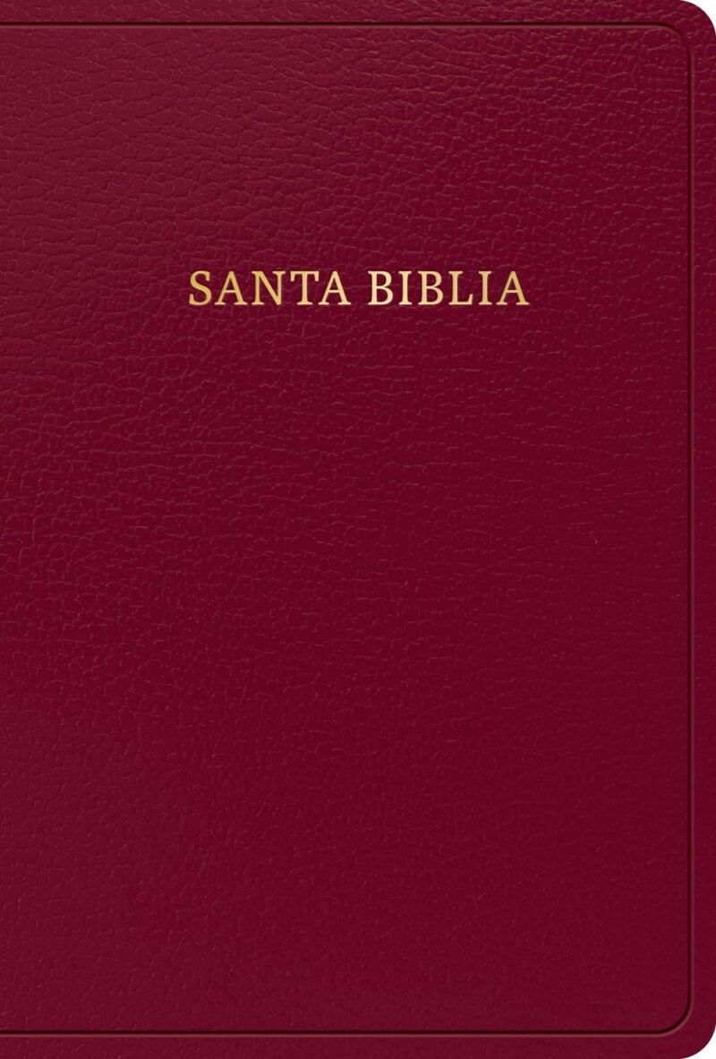 Biblia letra grande tamaño manual, borgoña, imitación piel (edición 2023) RVR 1960