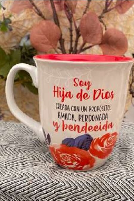 Taza amada y bendecida Soy Hija de Dios 14 oz
