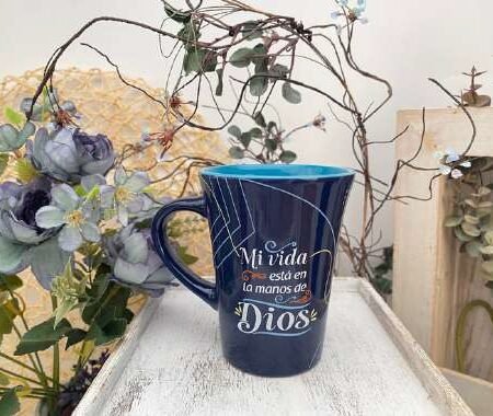 Taza mensaje de bendición 10 oz  Dios me cuida