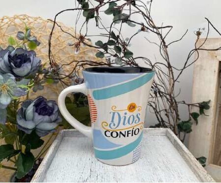 Taza mensaje de bendición 10 oz Confia en Dios