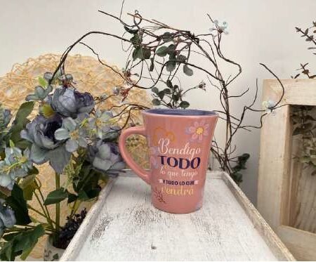 Taza mensaje de bendición 10 oz Soy bendecida